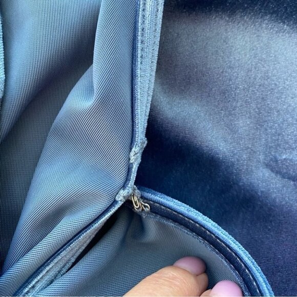 Lauren Conrad surplice top with elasticized waist & long sleeves, stretch - Picture 8 of 11